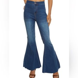 3 for 55 Raw Hem Highwaisted flare jeans
